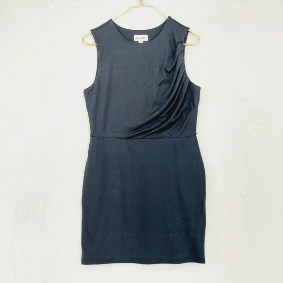 NWT Open Edit Pleated Sleeveless Minidress in Black P3491 - Picture 2 of 8